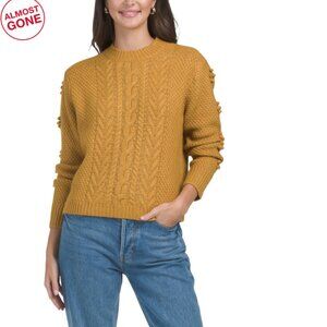 CARTOLINA NANTUCKET Yellow Cashmere Blend Amie Sweater